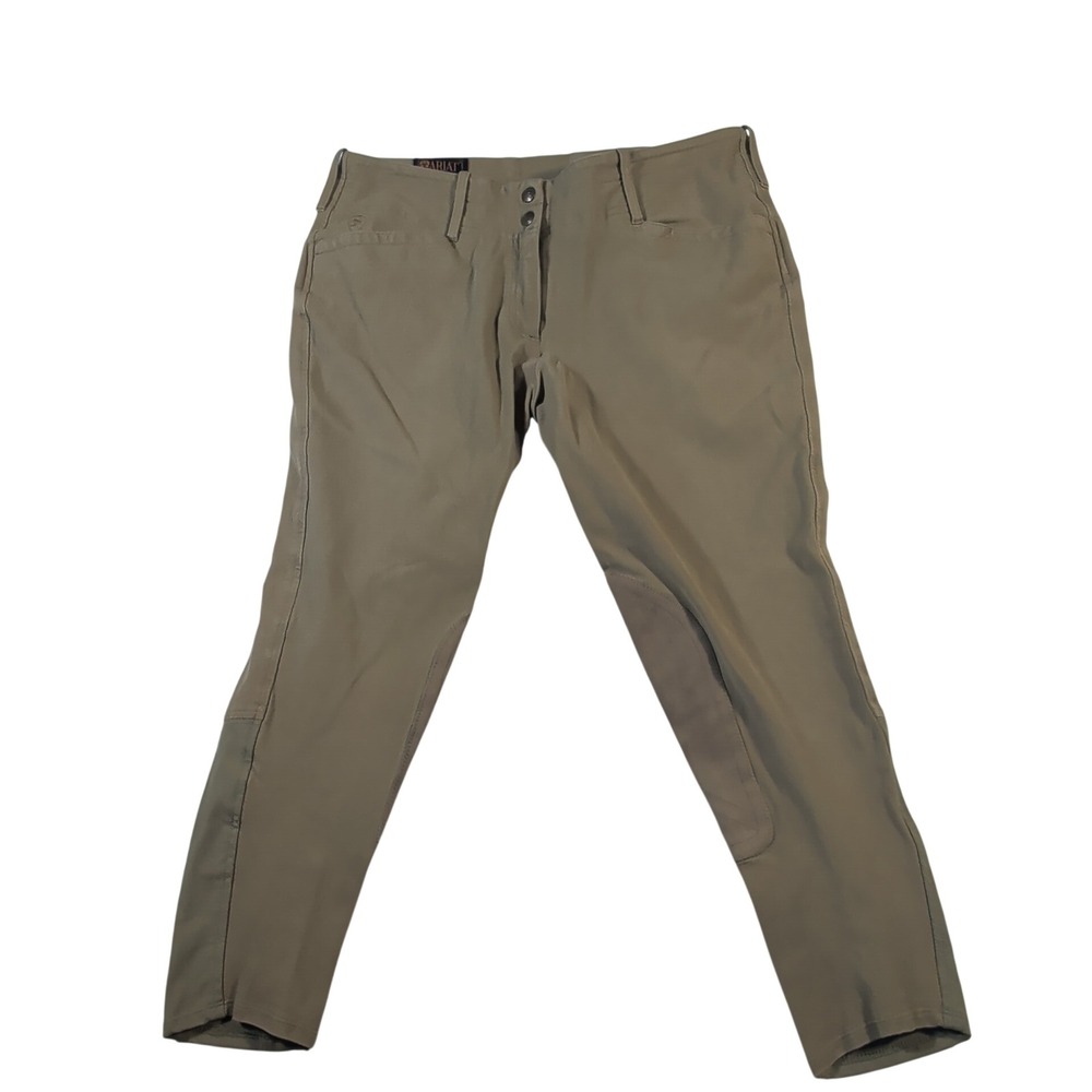 Ariat Breeches Women 32R Tan Equestrian Riding Pants Knee Patch Cotton Stretch